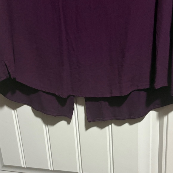 Daniel Rainn Plum Crochet Accent Blouse - Picture 6 of 9